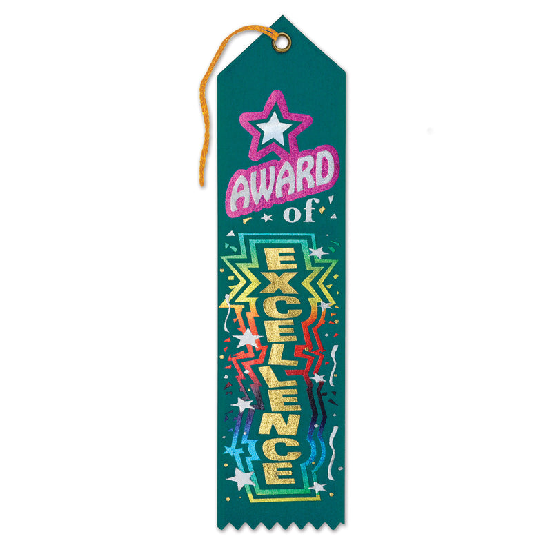 Award Of Excellence Award Ribbon – 2" x 8" by Beistle for Educational Award Ribbons