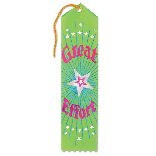 Great Effort Award Ribbon – 2" x 8" by Beistle for Educational Award Ribbons