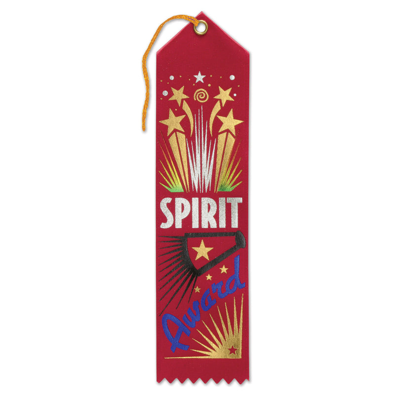 Spirit Award Ribbon – 2" x 8" by Beistle for Educational Award Ribbons