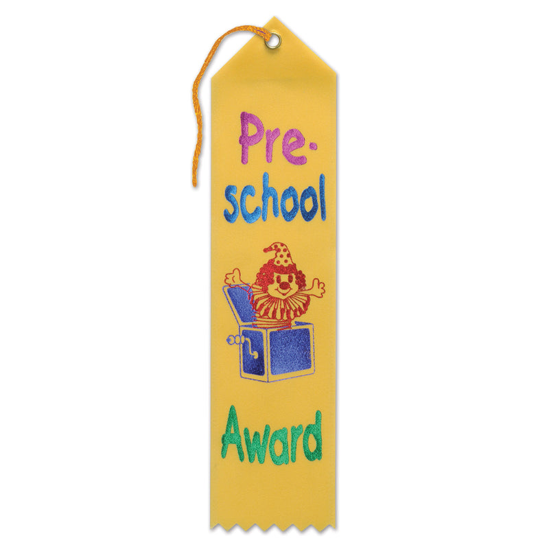 Pre-School Award Ribbon – 2" x 8" by Beistle for Educational Award Ribbons