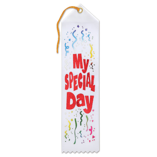 My Special Day Award Ribbon – 2" x 8" by Beistle for Educational Award Ribbons