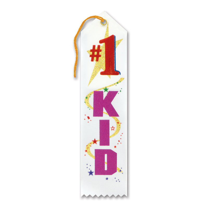 #1 Kid Award Ribbon – 2" x 8"