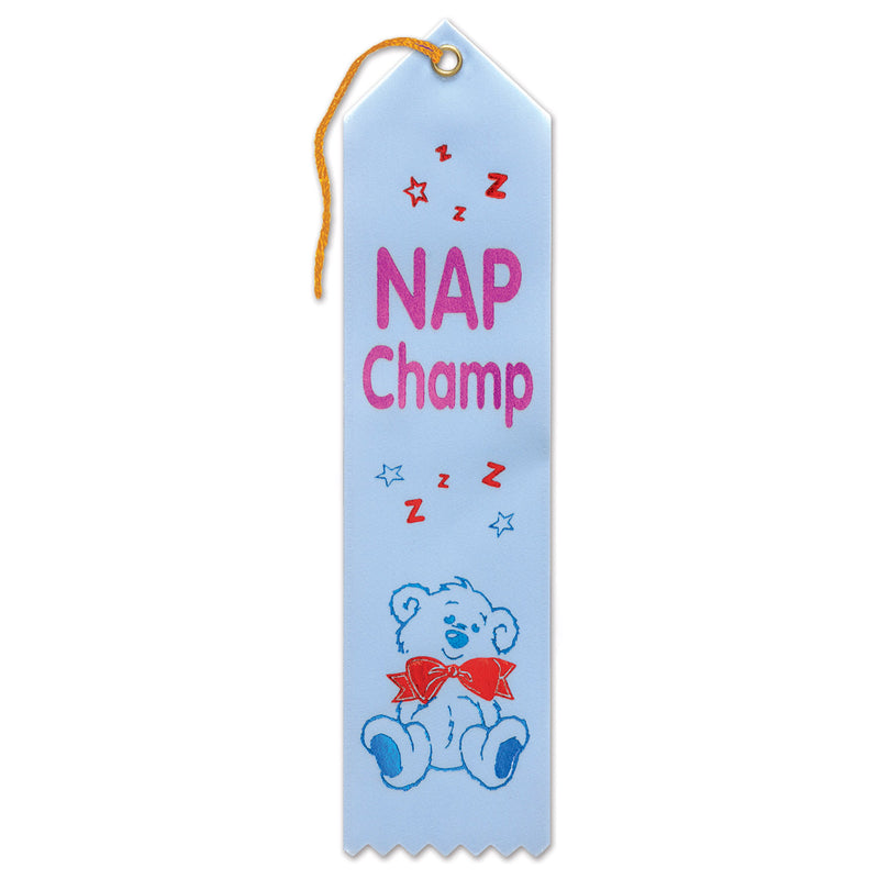 Nap Champ Award Ribbon – 2" x 8"