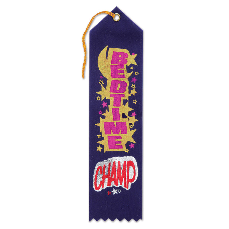 Bedtime Champ Award Ribbon – 2" x 8"