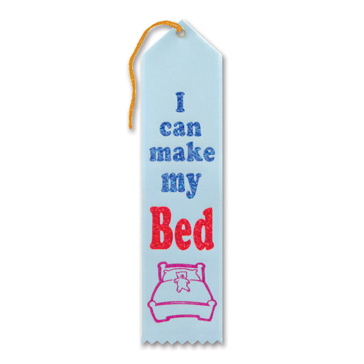 I Can Make My Bed Award Ribbon – 2" x 8" by Beistle for Educational Award Ribbons