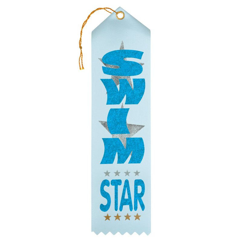 Swim Star Award Ribbon – 2" x 8"