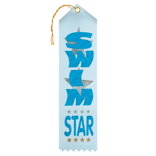 Swim Star Award Ribbon – 2" x 8" by Beistle for Sports Award Ribbons