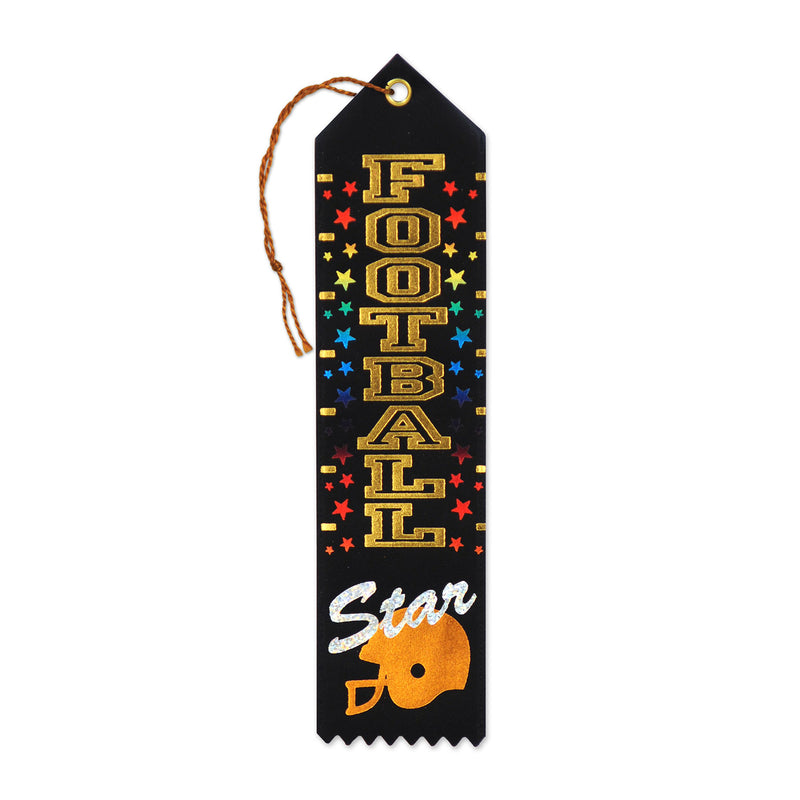 Football Star Award Ribbon – 2" x 8"