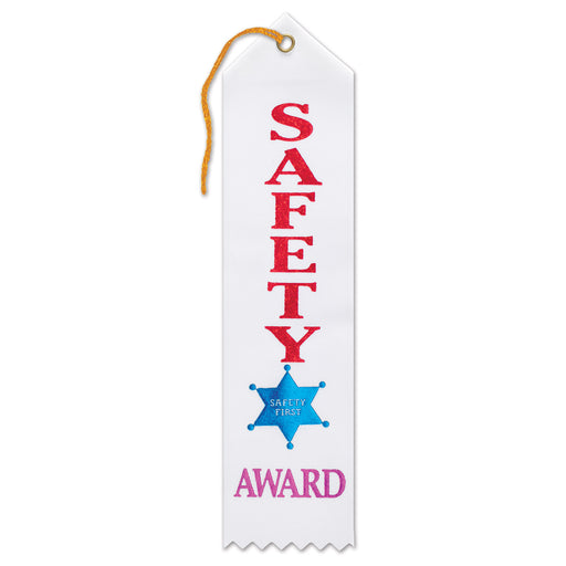 Safety Award Ribbon – 2" x 8" by Beistle for Educational Award Ribbons