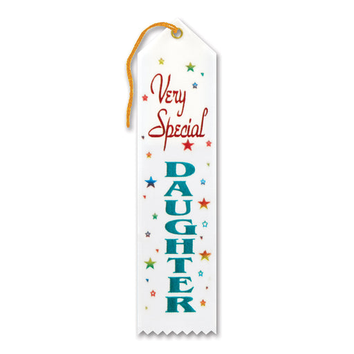Very Special Daughter Award Ribbon – 2" x 8" by Beistle for General Occasion Award Ribbons
