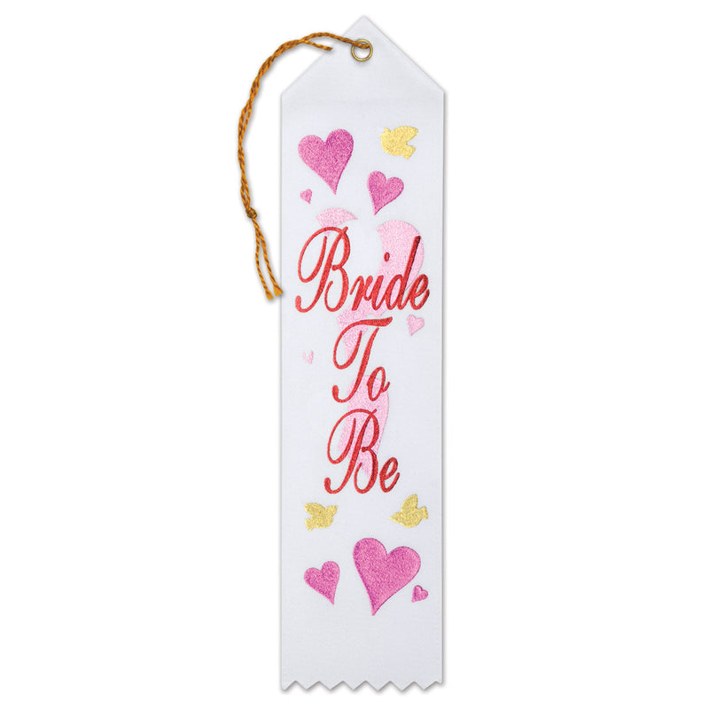 Bride To Be Award Ribbon – 2" x 8" by Beistle for Wedding Award Ribbons