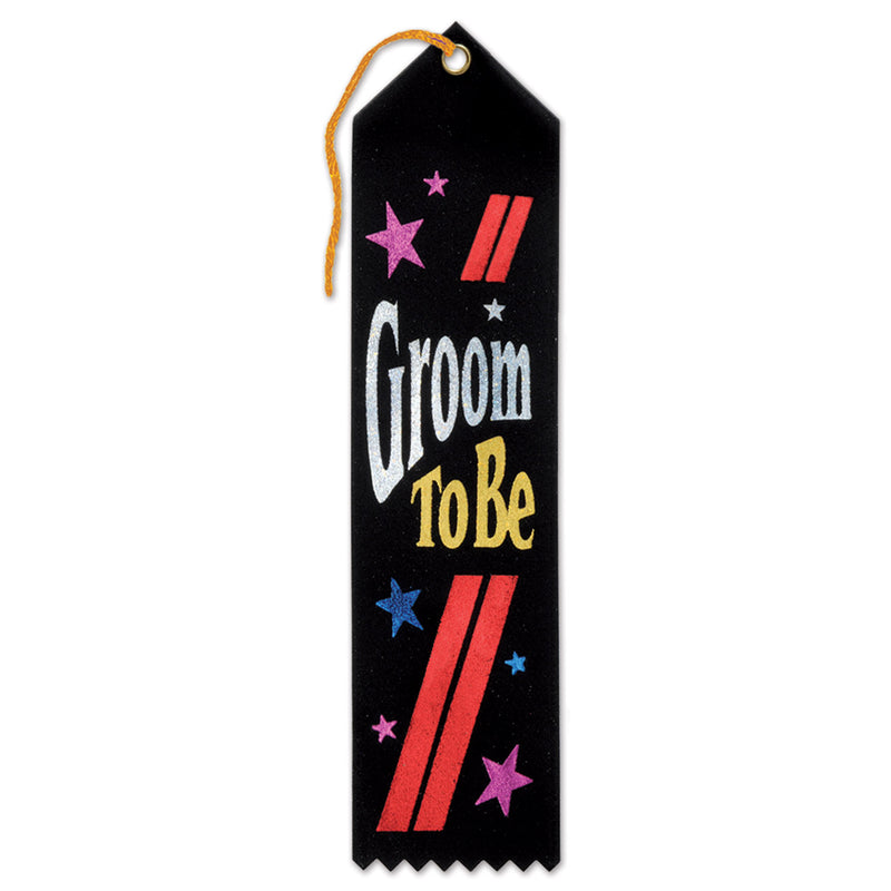 Groom To Be Award Ribbon – 2" x 8" by Beistle for Wedding Award Ribbons