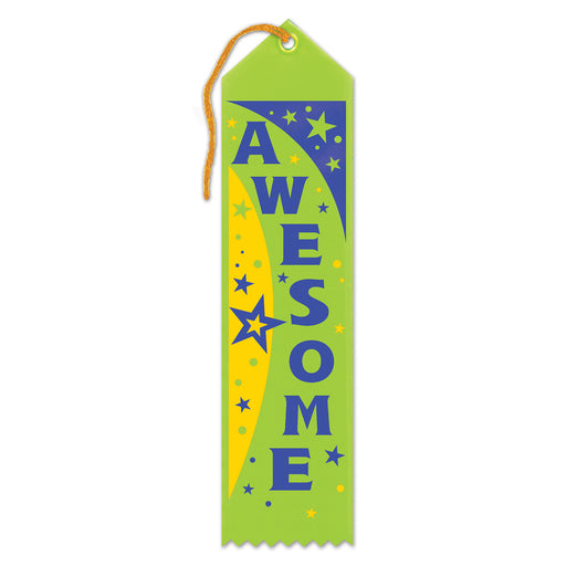 Awesome Award Ribbon – 2" x 8" by Beistle for Educational Award Ribbons