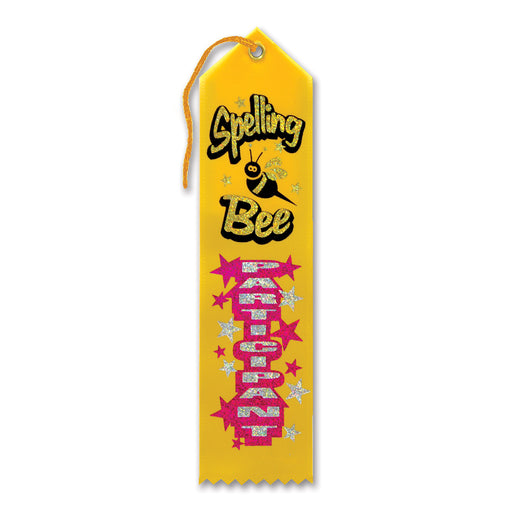 Spelling Bee Participant Award Ribbon – 2" x 8" by Beistle for Educational Award Ribbons