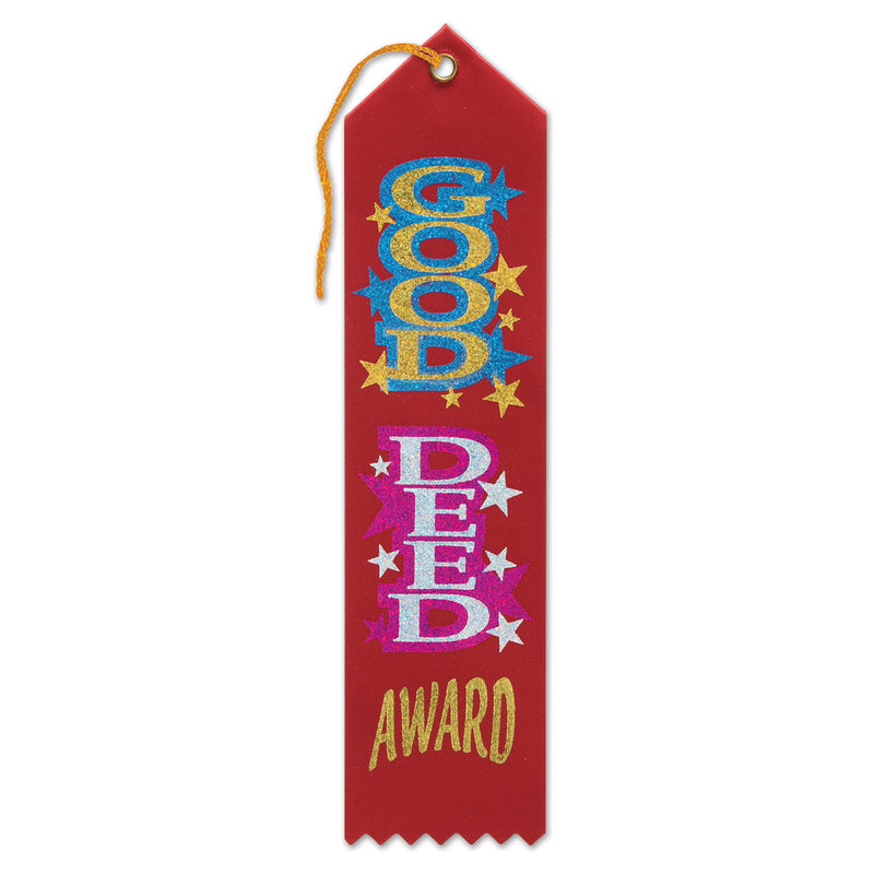 Good Deed Award Ribbon – 2" x 8" by Beistle for Educational Award Ribbons