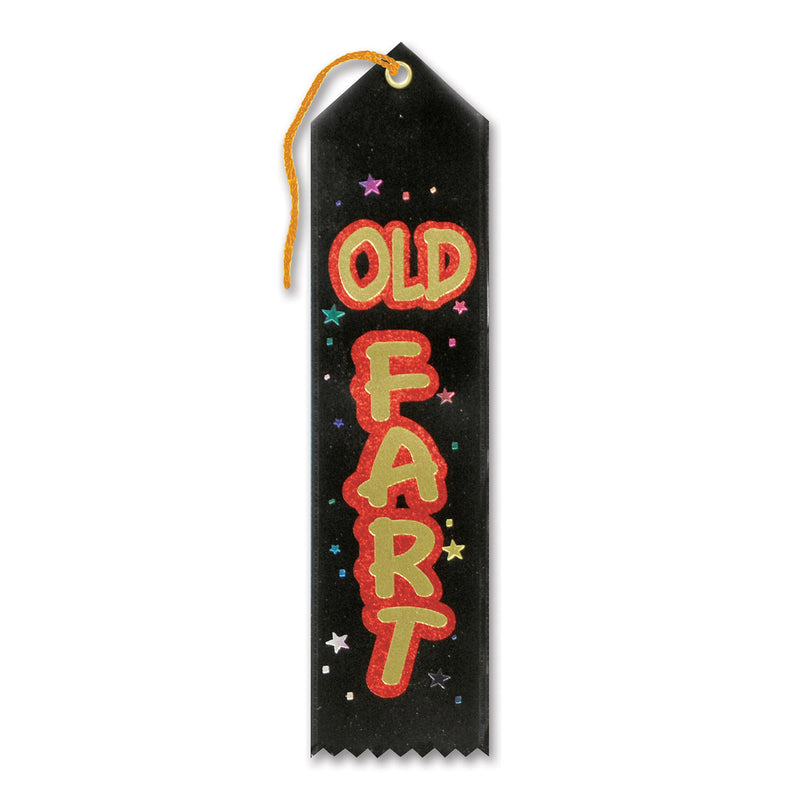 Old Fart Award Ribbon – 2" x 8" by Beistle for Over-The-Hill Award Ribbons
