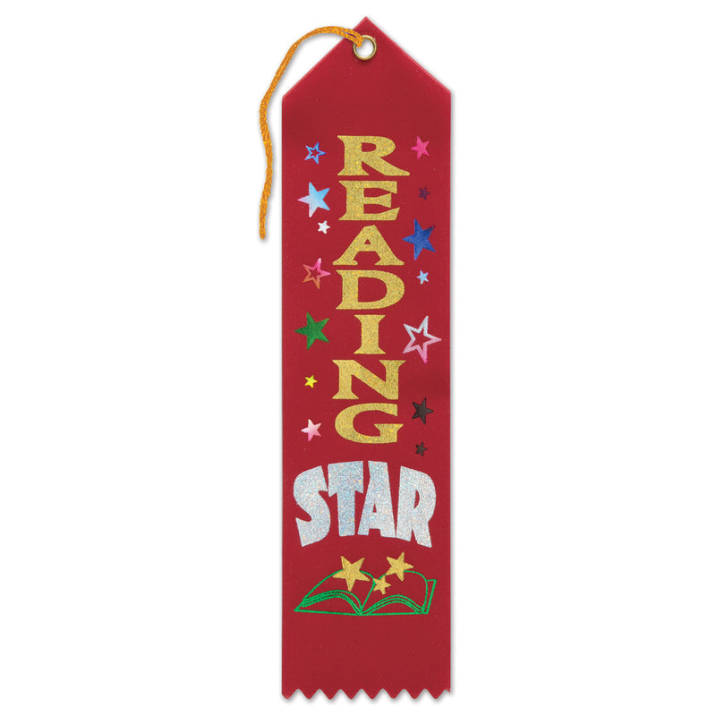 Reading Star Award Ribbon – 2" x 8"