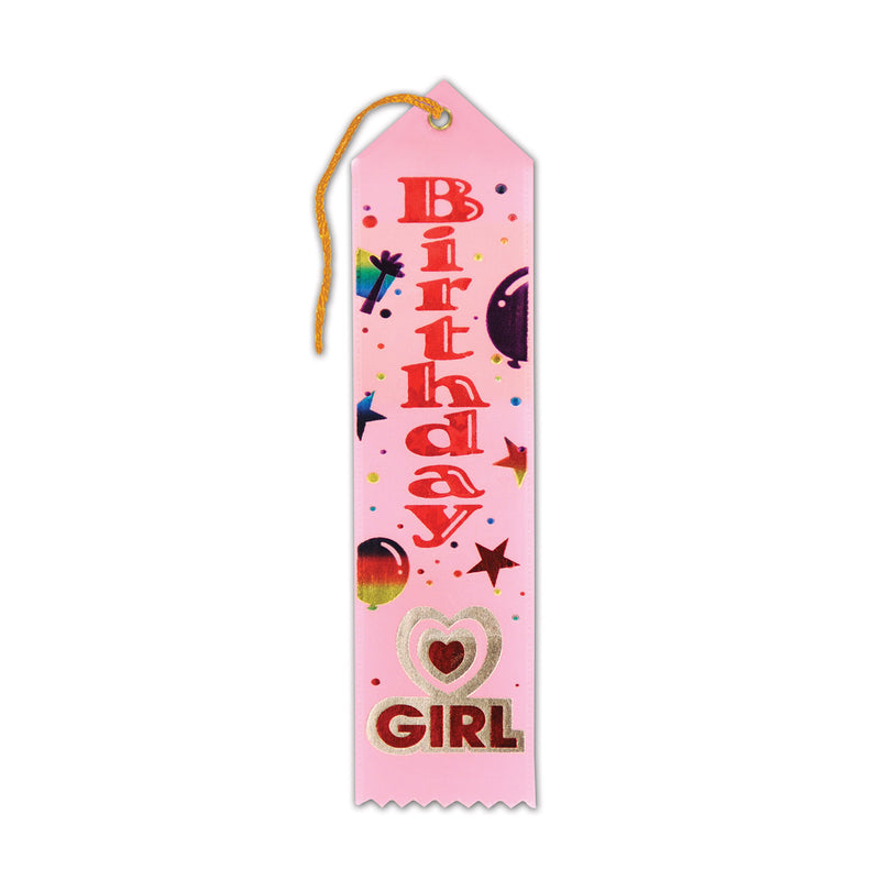 Birthday Girl Award Ribbon – 2" x 8"