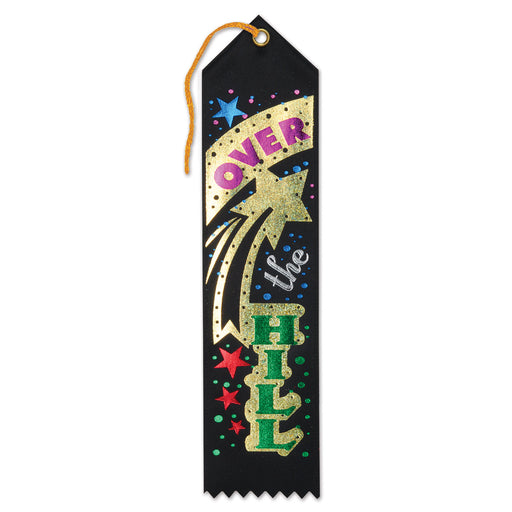 Over The Hill Award Ribbon – 2" x 8" by Beistle for Over-The-Hill Award Ribbons
