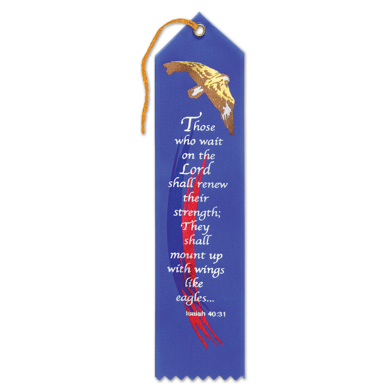 Those Who Wait On The Lord Ribbon – 2" x 8" by Beistle for Religious Award Ribbons