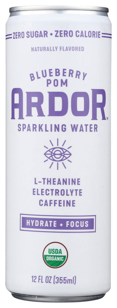 ARDOR ORGANIC INC: Blueberry Pom Sparkling Water, 12 fo - No Brand For Less