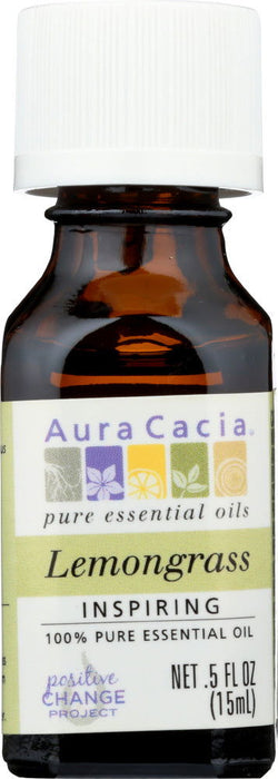 AURA CACIA: 100% Pure Essential Oil Lemongrass, 0.5 Oz - No Brand For Less 