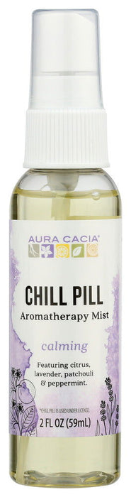 AURA CACIA: Aroma Mist Chill Pill, 2 oz - No Brand For Less 