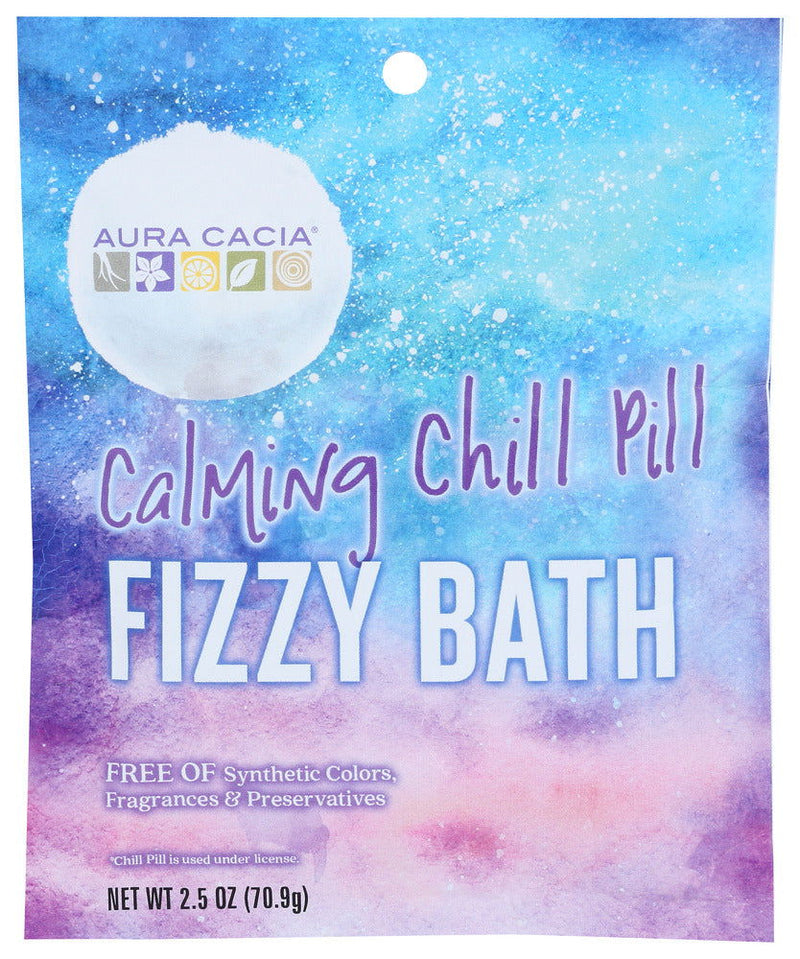 AURA CACIA: Calming Chill Pill Fizzy Bath, 2.5 oz - No Brand For Less