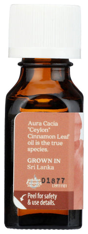 AURA CACIA: Cinnamon Leaf Essential Oil, 0.5 oz - No Brand For Less