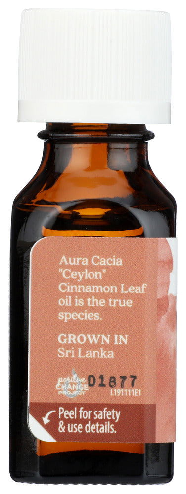 AURA CACIA: Cinnamon Leaf Essential Oil, 0.5 oz - No Brand For Less