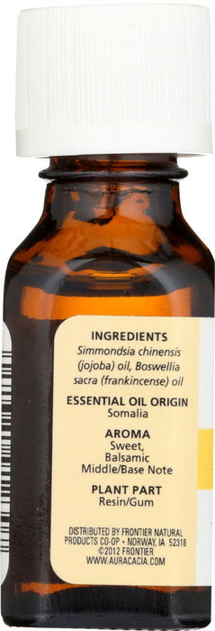 AURA CACIA: Precious Essential Oil Frankincense Jojoba, 0.5 oz - No Brand For Less 