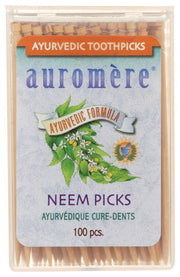 AUROMERE: Ayurvedic Neem Picks, 100 pc - No Brand For Less