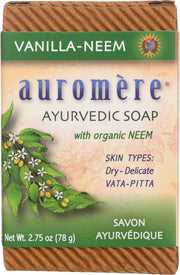 AUROMERE: Soap Bar Vanilla Neem, 2.75 oz - No Brand For Less