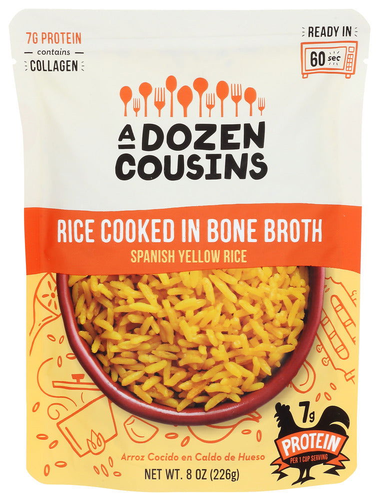 A DOZEN COUSINS: Rice Spanish Yellow Rte, 8 oz - No Brand For Less