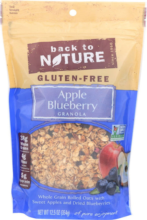 BACK TO NATURE: Gluten-Free Apple Blueberry Granola, 12.5 oz - No Brand For Less 