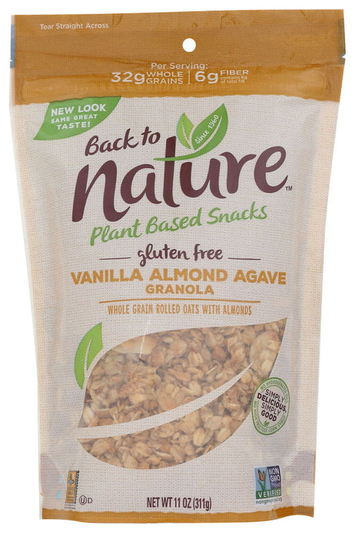 BACK TO NATURE: Gluten-Free Vanilla Almond Agave Granola, 11 oz - No Brand For Less 