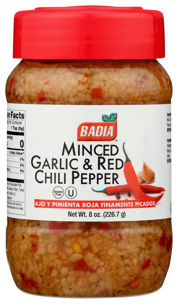 BADIA: Spice Grlc Minced Redchil, 8 OZ - No Brand For Less