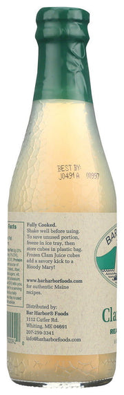 BAR HARBOR: Pure All Natural Clam Juice, 8 Oz - No Brand For Less