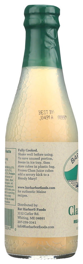 BAR HARBOR: Pure All Natural Clam Juice, 8 Oz - No Brand For Less