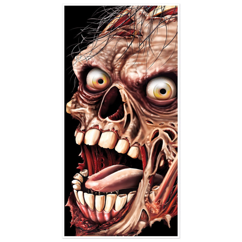 Zombie Door Cover – 5' x 30" – (1/Pkg) by Beistle for Halloween Door Covers