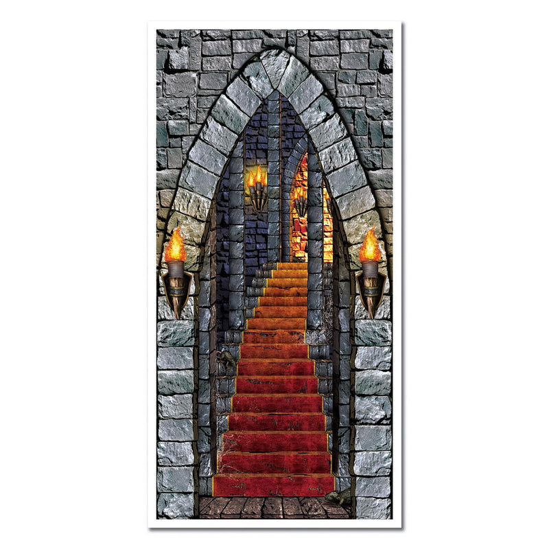 Castle Entrance Door Cover – 5' x 30" – (1/Pkg) by Beistle for Halloween Door Covers