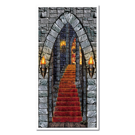 Castle Entrance Door Cover – 5' x 30" – (1/Pkg) by Beistle for Halloween Door Covers