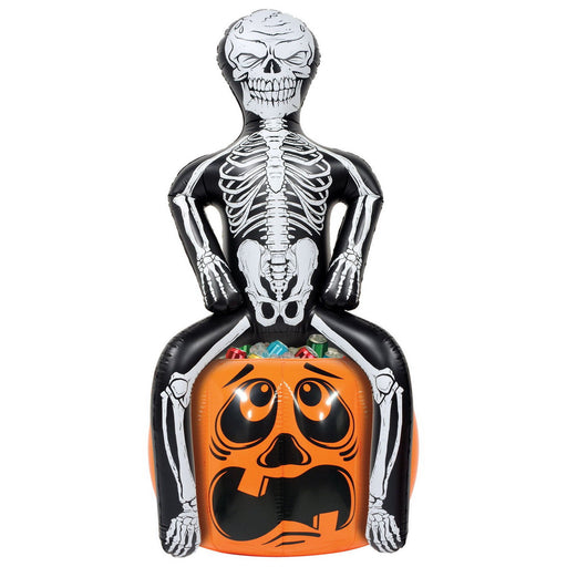 Inflatable Skeleton Party Pooper Cooler – 25½"W x 3' 11½"H – (1/Pkg) by Beistle for Halloween Inflatables