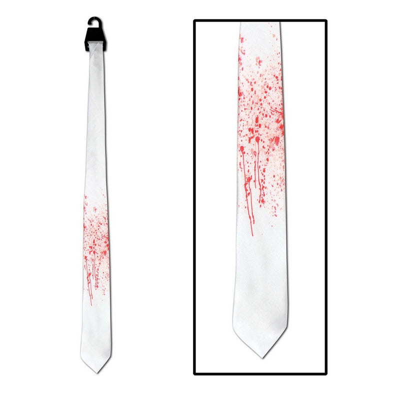 Blood Spatter Tie – Full-Size – (1/Card) by Beistle for Halloween Ties