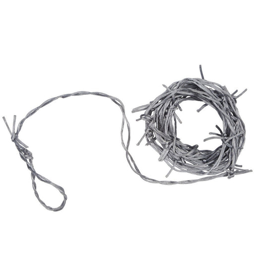 Silver Barbed Wire Garland – 12' – (1/Card) by Beistle for Halloween