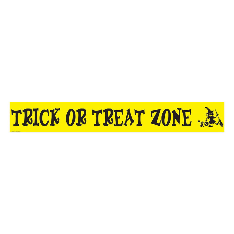 Trick Or Treat Zone Party Tape – 3" x 20' – (1/Card) by Beistle for Halloween Poly