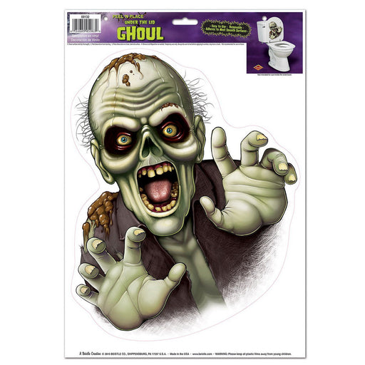 Under The Lid Ghoul Peel 'N Place – 12" x 17" Sh – (1/Sh) by Beistle for Halloween