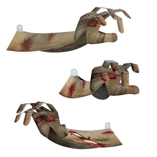 3-D Zombie Hands – 15" – (4/Pkg) by Beistle for Halloween