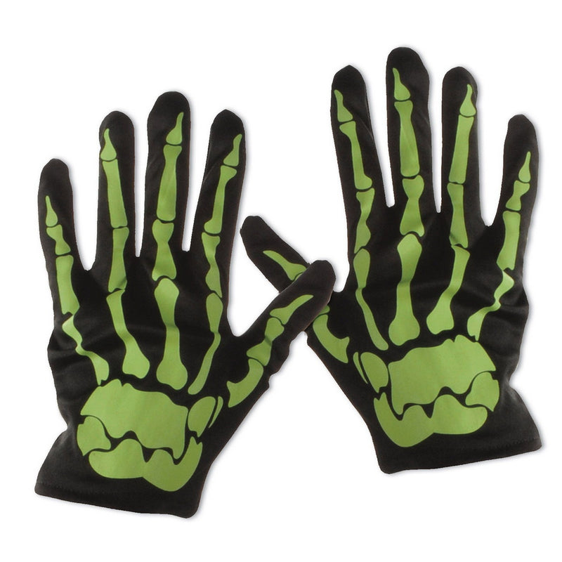 Nite-Glo Skeleton Gloves – (1 Pair/Pkg) by Beistle for Halloween