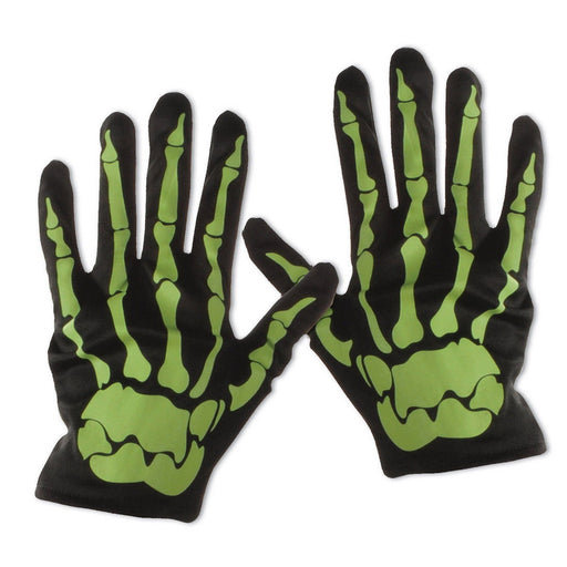 Nite-Glo Skeleton Gloves – (1 Pair/Pkg) by Beistle for Halloween